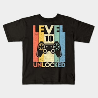 Level 10 Video 10th Birthday Kids T-Shirt